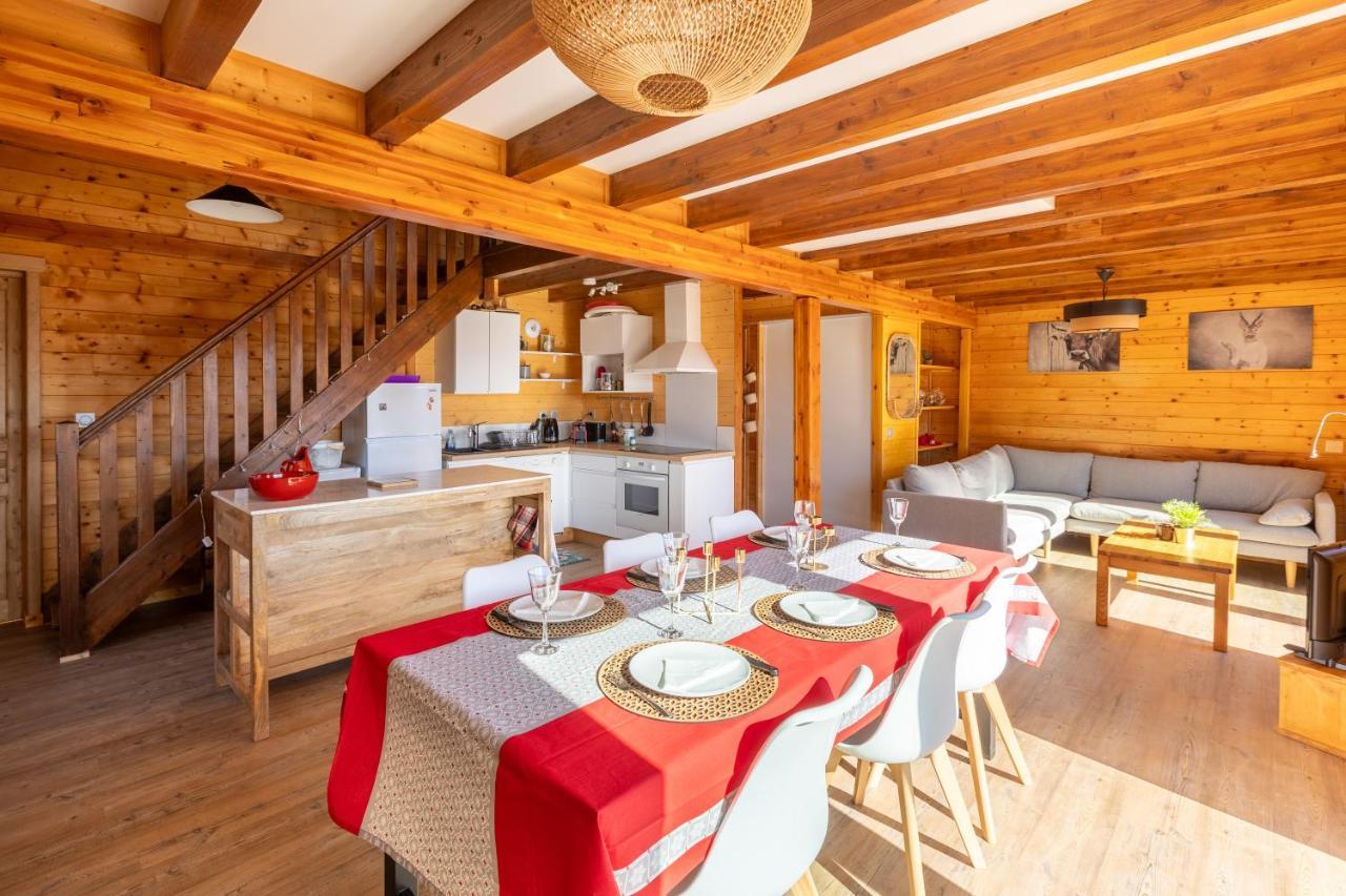 Chalet Les Tilleuls - Jolie Vue Montagne Et Lac Лез-Англь Экстерьер фото