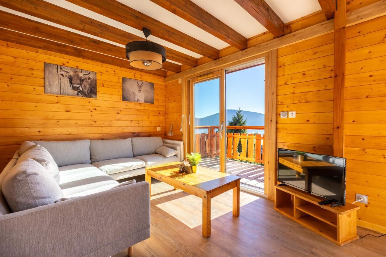 Chalet Les Tilleuls - Jolie Vue Montagne Et Lac Лез-Англь Экстерьер фото