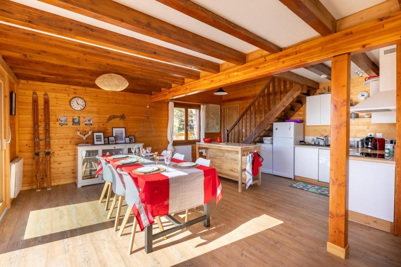 Chalet Les Tilleuls - Jolie Vue Montagne Et Lac Лез-Англь Экстерьер фото